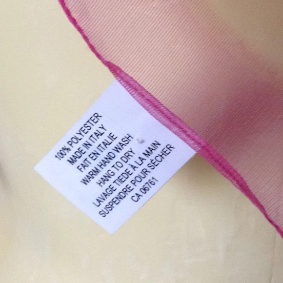 V.Fraas The Scarf Source Pink Square Head Neck Scarf Made in Italy - Picture 4 of 5